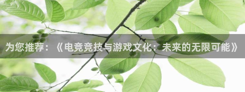 安博电竞入口怎么开：为您推荐：《电竞竞技与游戏文化：未来的无限可能》